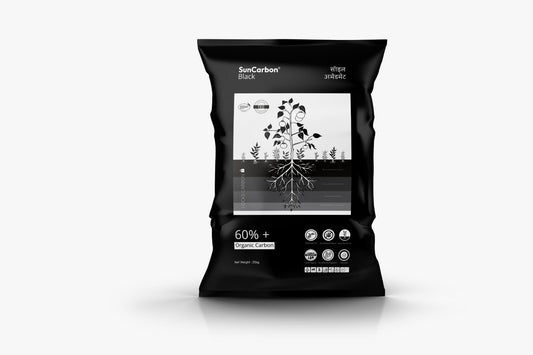 SunCarbon Black | Biochar Soil Amendment | 60%+ Organic Carbon | ECOCERT Certified | 25 Kg